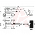 Чертеж Подъемник с шарнирно-сочлененной стрелой AURORA AB15J PLUS 