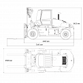 Чертеж Вилочный погрузчик Aurora Forklift CPCD160-C1Z-06III