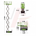 Чертеж Ножничный подъемник AURORA ZS1212AC