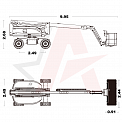 Чертеж Подъемник с шарнирно-сочлененной стрелой AURORA AB22EJ Plus 